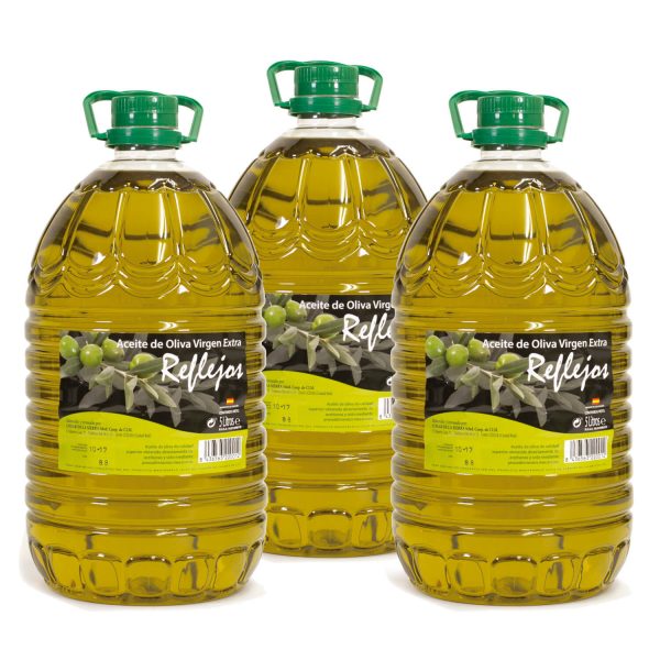 Aceite de oliva virgen extra Reflejos en garrafa de 5 litros